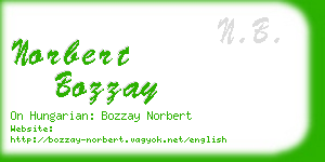 norbert bozzay business card